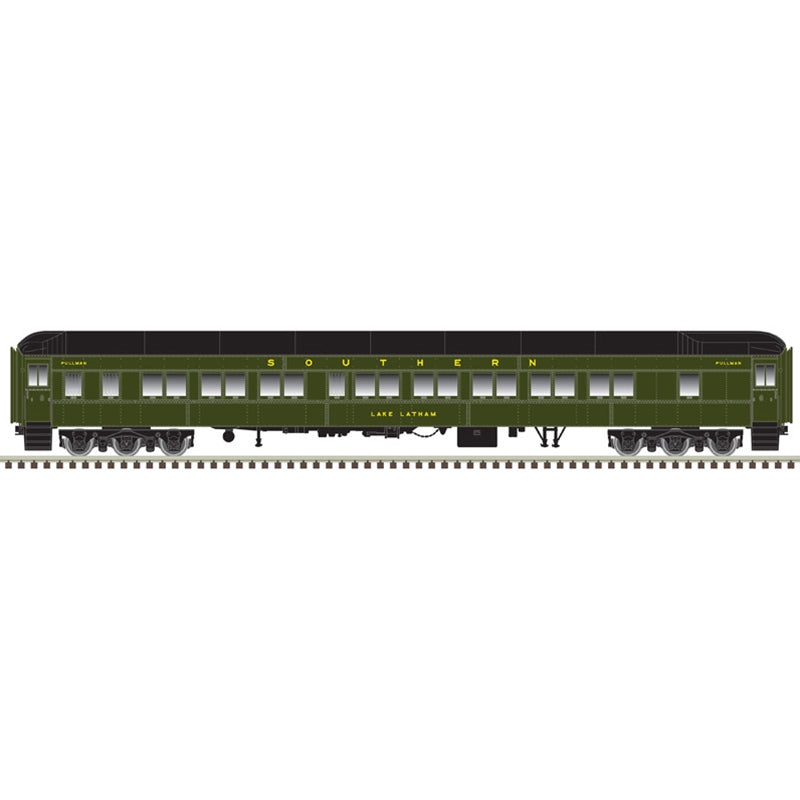 Atlas Model Railroad 20006410 HO Scale Pullman 10-1-2 Sleeper - Ready to Run - Master(R) -- Southern Railway 'Lake Ainslie' (green, black)