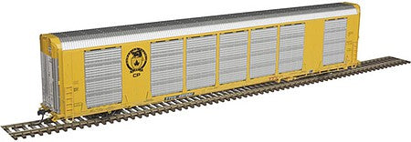 Atlas Model Railroad 20006431 HO Scale Gunderson Multi-Max Enclosed Auto Rack - Ready to Run -- Canadian Pacific #697974 (Rack #9263; yellow, Black Beaver Logo)