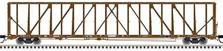 Atlas Model Railroad 20006480 HO Scale 73' Center-Partition (Centerbeam) Flatcar - Ready to Run - Master(R) -- Norfolk Southern 120420 (Boxcar Red, white)