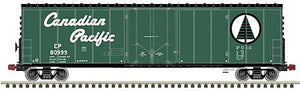 Atlas Model Railroad 20006522 HO Scale NSC 50' Newsprint Plug-Door Boxcar - Ready to Run -- Canadian Pacific 80999 (green, white, Pine Tree Logo, Script Lettering)