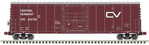 Atlas Model Railroad 20006530 HO Scale NSC 50' Newsprint Plug-Door Boxcar - Ready to Run -- Central Vermont 402290 (Boxcar Red, white, small CV Logo)