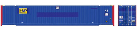 Atlas Model Railroad 20006666 HO Scale Jindo 53' 6-53-6 Roof Corrugated Container 3-Pack - Assembled - Master(R) -- EMP Set 2 203501, 203512, 203544 (ex-Pacer, blue, yellow, red)