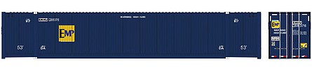 Atlas Model Railroad 20006677 HO Scale CIMC 53' Corrugated Container 3-Pack - Assembled - Master(R) -- EMP Set 1 968376, 968384, 968399 (ex-FEC, blue, yellow)