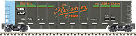 Atlas Model Railroad 20006679 HO Scale Coalveyor Bathtub Gondola - Ready to Run - Master(R) -- Reisner Scrap Metals CMHX 42407 (black, orange, green)