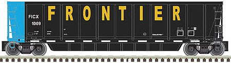 Atlas Model Railroad 20006685 HO Scale Coalveyor Bathtub Gondola - Ready to Run - Master(R) -- Frontier Scrap Metals FICX 1007 (black, blue, yellow)