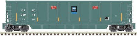 Atlas Model Railroad 20006691 HO Scale Coalveyor Bathtub Gondola - Ready to Run - Master(R) -- David J. Joseph 30916 (teal, white)