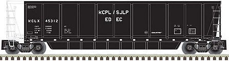 Atlas Model Railroad 20006701 HO Scale Coalveyor Bathtub Gondola - Ready to Run - Master(R) -- Kansas City Power & Light - SJLP KCLX 45353 (black, white)