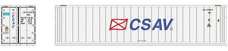 Atlas Model Railroad 20006723 HO Scale 40' Reefer Container 3-Pack - Master(R) -- CSAV Set 2 CRLU 7253341, 7253399, 7253450 (white, blue, red)