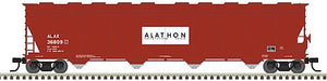 Atlas Model Railroad 20006734 HO Scale ACF 5701 Centerflow Plastics Hopper - Ready to Run - Master(R) -- Cain Chemicals ALAX 36809 (red, white)