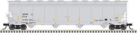 Atlas Model Railroad 20006743 HO Scale ACF 5701 Centerflow Plastics Hopper - Ready to Run - Master(R) -- Residco OFOX 7721 (gray)