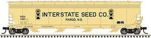 Atlas Model Railroad 20006746 HO Scale ACF 5701 Centerflow Grain Hopper - Ready to Run - Master(R) -- Interstate Seed Co. CRDX 1058 (yellow, black)