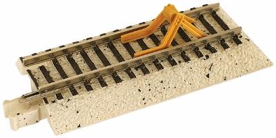 Atlas Model Railroad 2425 N Scale N Code 65 True-Track(R) -- 2" Straight w/Yellow Track Bumper pkg(2)