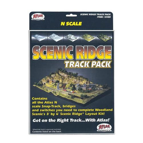 Atlas Model Railroad 2588 N Code 80 Scenic Ridge Track Pack
