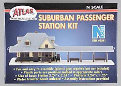 Atlas Model Railroad 2841 N Scale Passenger Station -- Kit - 3-1/4 x 2-1/4" 8.25 x 5.7cm