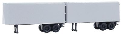 Atlas Model Railroad 2930 N Scale 24' Trailer - 2-Pack -- Undecorated