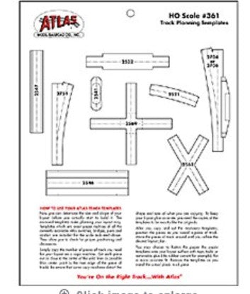 Atlas Model Railroad 361 HO Track Planning Template