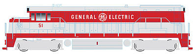 Atlas Model Railroad 40000588 N Scale GE U25B Phase 2a w/DCC - Master -- General Electric #51 (Demonstrator Scheme, red, gray)