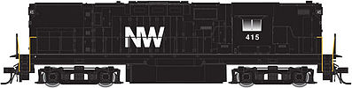 Atlas Model Railroad 40002363 N Scale Alco C420 Phase 2A High-Nose, Dynamic Brakes w/DCC -- Norfolk & Western #416 (black, white, Large NW)