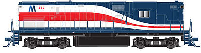 Atlas Model Railroad 40002367 N Scale Alco C420 Phase 2B High-Nose, No Dynamic Brakes w/DCC -- Long Island #222 (Wave Scheme, blue, red, white)