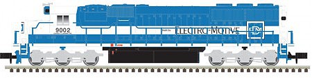 Atlas Model Railroad 40003950 N Scale EMD SD60 - Standard DC - Master Silver -- EMD Leasing (Oakway) 9077 (blue, white)