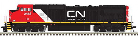 Atlas Model Railroad 40004198 N Scale GE Dash 8-40CW - Standard DC - Master(R) Silver -- Canadian National IC 2465 (black, red, white, Website Logo)