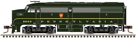 Atlas Model Railroad 40004540 N Scale Alco FA1 - Standard DC - Master(TM) Silver -- Pennsylvania Railroad 9603 (Single Stripe, Brunswick Green)
