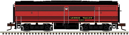 Atlas Model Railroad 40004553 N Scale Alco FB1 - Standard DC - Master(TM) Silver -- Lehigh Valley 751 (Cornell Red, black)