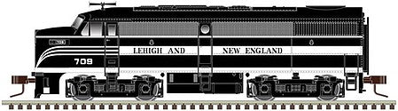 Atlas Model Railroad 40004569 N Scale Alco FA1 - LokSound and DCC - Master(TM) Gold -- Lehigh & New England 707 (black, white)