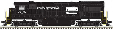 Atlas Model Railroad 40004643 N Scale GE U23B - Standard DC - Master(R) Silver -- Penn Central 2732 (black, white)