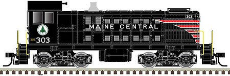Atlas Model Railroad 40004684 N Scale Alco S2 - Standard DC - Master Silver(R) -- Maine Central 303 (black, red, white)