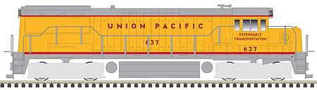 Atlas Model Railroad 40004773 N Scale GE U25B Phase 2a - DCC - Master Gold -- Union Pacific 638 (Armour Yellow, gray, red)
