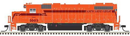 Atlas Model Railroad 40004814 N Scale EMD GP38-2 Phase II - Standard DC -- South Shore Freight 2002 (orange, maroon, silver)