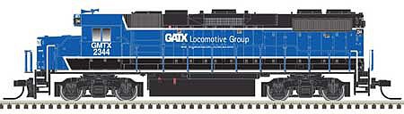 Atlas Model Railroad 40004820 N Scale EMD GP38-2 Phase II - Standard DC -- GATX Leasing GMTX 2344 (black, blue)