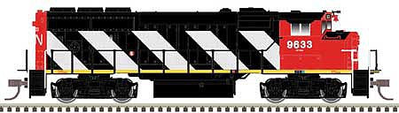 Atlas Model Railroad 40004863 N Scale GMDD GP40-2W - Standard DC - Master(R) Silver -- Undecorated (CN Late Version)
