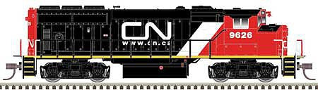 Atlas Model Railroad 40004873 N Scale GMDD GP40-2W - Standard DC - Master(R) Silver -- Guilford 515 (gray, orange)