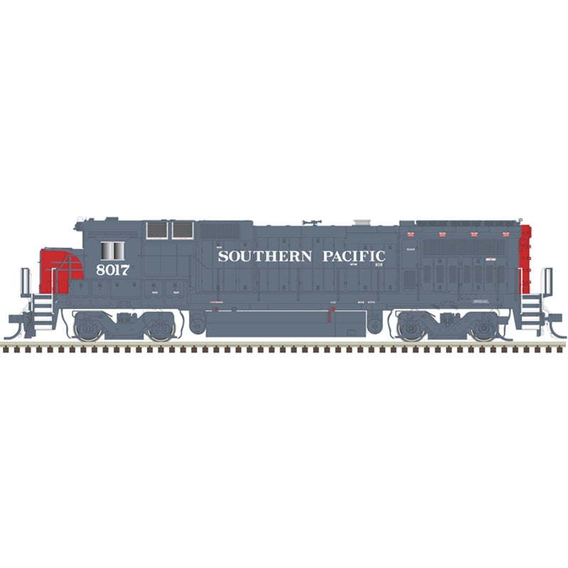 Atlas Model Railroad 40005129 N Scale GE Dash 8-40B - Standard DC - Master(R) -- Southern Pacific 8017 (gray, red)
