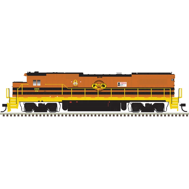 Atlas Model Railroad 40005141 N Scale GE Dash 8-40B with Deck Ditch Lights - Standard DC - Master(R) -- Providence Worcester 3909 (orange, black)