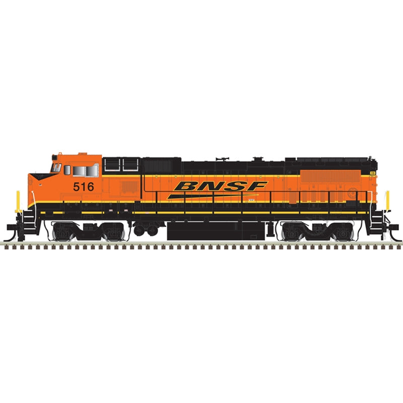 Atlas Model Railroad 40005152 N Scale GE Dash 8-40BW with Deck Ditch Lights - Standard DC - Master(R) -- BNSF 516 (orange, black, Wedge Logo)