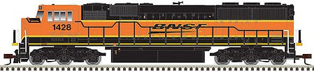 Atlas Model Railroad 40005204 N Scale EMD SD60M with Ditch Lights - Standard DC - Master Silver(TM) -- BNSF Railway 1433 (H3, orange, yellow, black)