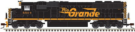 Atlas Model Railroad 40005217 N Scale EMD SD50 - ESU LokSound and DCC - Master Gold(TM) -- Denver & Rio Grande Western 5504 (black, orange)