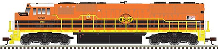 Atlas Model Railroad 40005237 N Scale EMD SD60M with Ditch Lights - ESU LokSound and DCC - Master Gold(TM) -- Buffalo & Pittsburgh 3888 (orange, yellow, black)