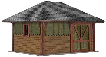 Atlas Model Railroad 4001009 HO Scale Section House -- Laser-Cut Wood Kit - 2-1/2 x 2 x 1-3/4" 6.4 x 5.1 x 4.5cm