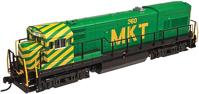 Atlas Model Railroad 40012017 N Scale GE U23B Low Hood w/DCC -- Missouri-Kansas-Texas #350 (green, yellow)