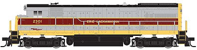 Atlas Model Railroad 40012020 N Scale GE U23B Low Hood w/DCC -- Erie Lackawanna #2301 (gray, maroon, yellow)
