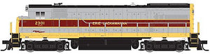 Atlas Model Railroad 40012020 N Scale GE U23B Low Hood w/DCC -- Erie Lackawanna #2301 (gray, maroon, yellow)