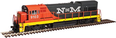 Atlas Model Railroad 40012025 N Scale GE U23B Low Hood w/DCC -- Nacionales de Mexico #9120 (green, orange, yellow)