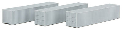 Atlas Model Railroad 50002258 N Scale 40' Standard-Height Container 2-Pack - Ready to Run - Master(R) -- Undecorated 1-1 LTR Doors