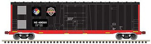 Atlas Model Railroad 50003754 N Scale NSC 5277 Plug-Door Boxcar - Master(R) -- Norfolk Southern #490411 (First Responder Train; black, red)