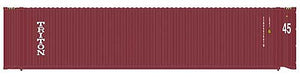 Atlas Model Railroad 50003838 N Scale 45' Corrugated Container 3-Pack - Assembled -- Triton Set 1 (red)