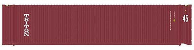 Atlas Model Railroad 50003838 N Scale 45' Corrugated Container 3-Pack - Assembled -- Triton Set 1 (red)